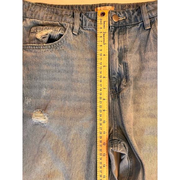 Altar’d State Womens Wide Leg High Rise Light Wash Mom Jeans Sz 31 Blue Y2K Flaw - Picture 9 of 10